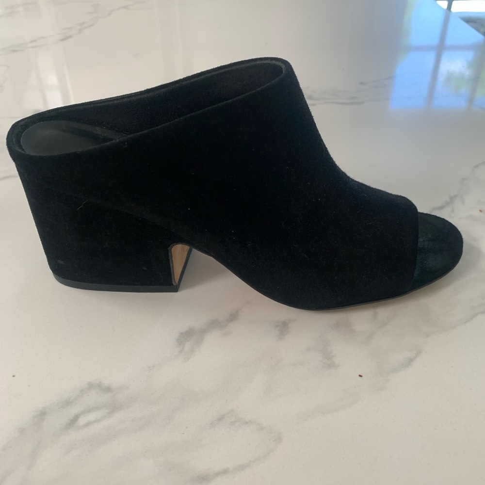 Vince Black Suede 3” Slides